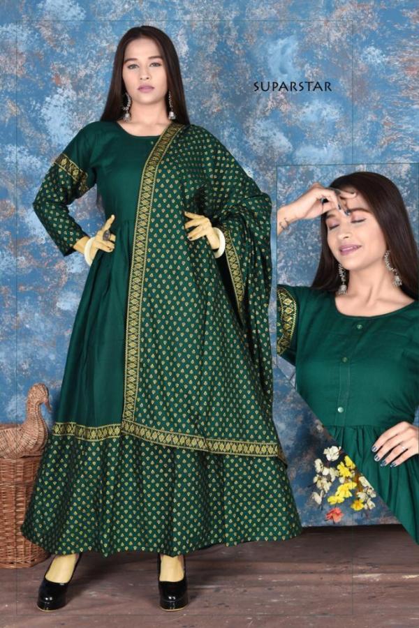 SS Superstar Fancy Rayon Kurti With Dupatta